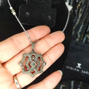 Judith Jack Vintage Silver Marcasite Necklace!